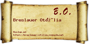 Breslauer Otília névjegykártya